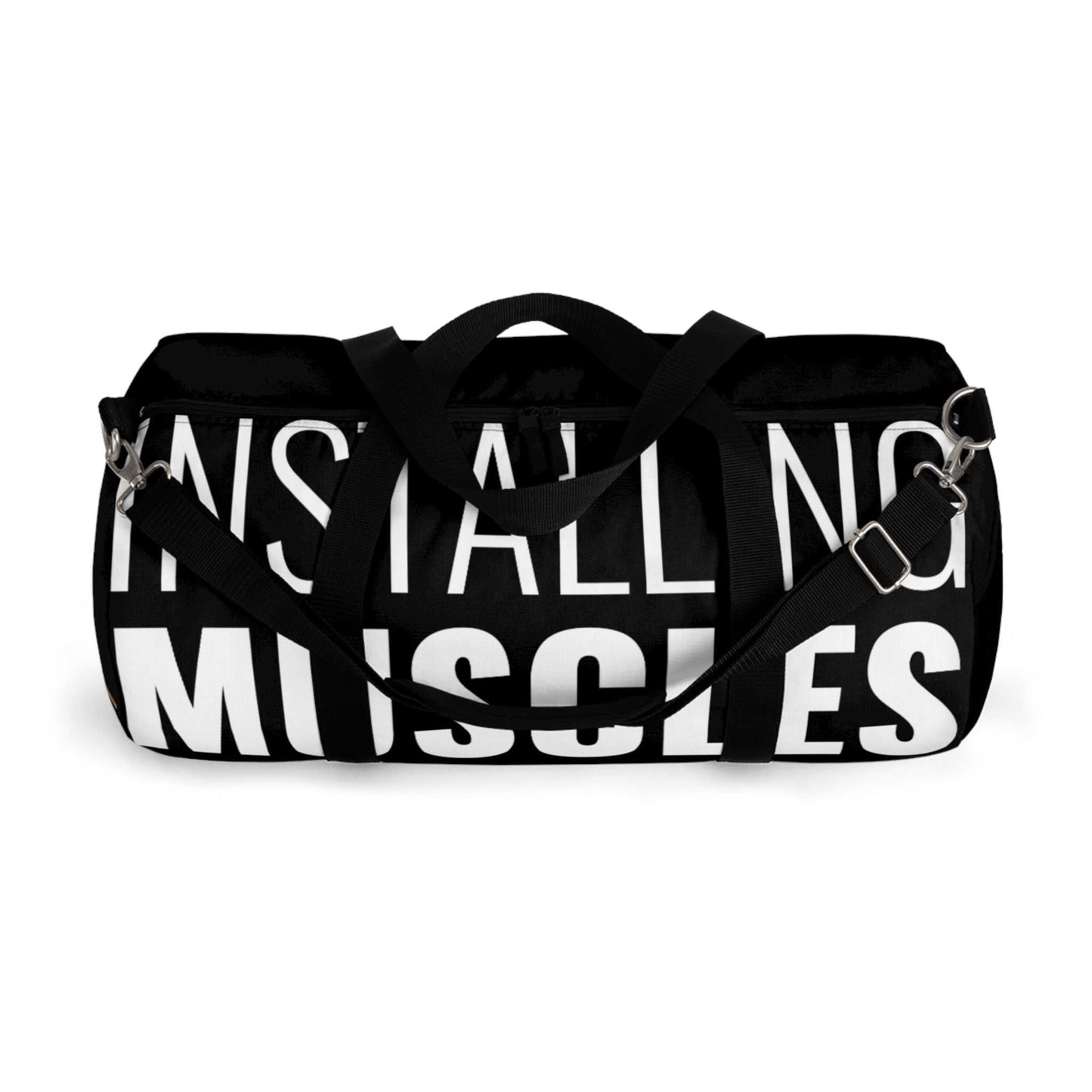 Motivational Duffel Bag - 'Installing Muscles' Gym Bag for Fitness Enthusiasts