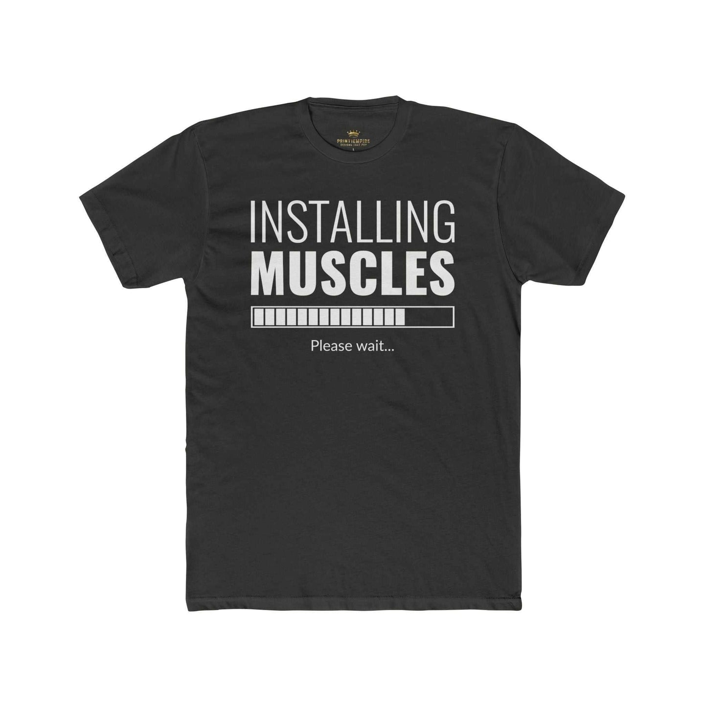 Installing Muscles Unisex Cotton Crew Tee - Perfect for Fitness Enthusiasts