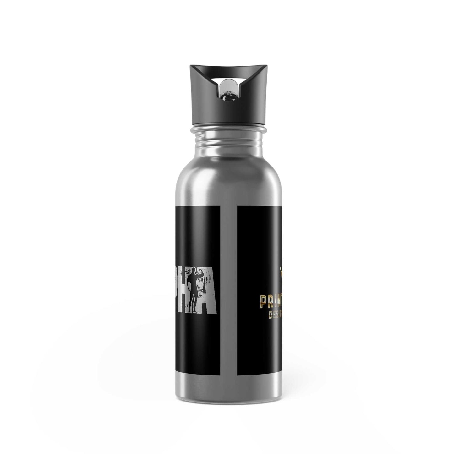 Sleek 20oz Stainless Steel Water Bottle with Straw - Perfect for On-the-Go Hydration