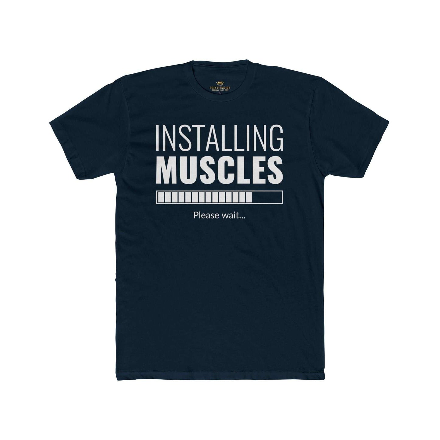 Installing Muscles Unisex Cotton Crew Tee - Perfect for Fitness Enthusiasts